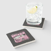 ダディおもしろいズホームトランプピンク2024テイクアメリカバ ストーンコースター (横)