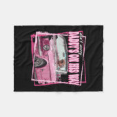 ダディおもしろいズホームトランプピンク2024テイクアメリカバ フリースブランケット (正面(横))