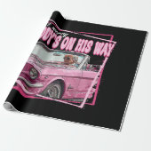 ダディおもしろいズホームトランプピンク2024テイクアメリカバ ラッピングペーパー (アンロールド)