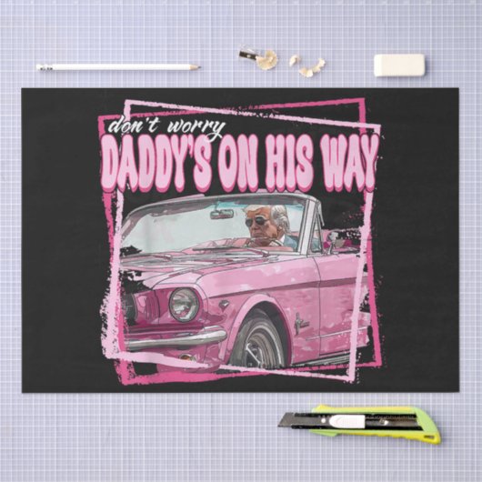 ダディおもしろいズホームトランプピンク2024テイクアメリカバ 薄葉紙 (クラフト)