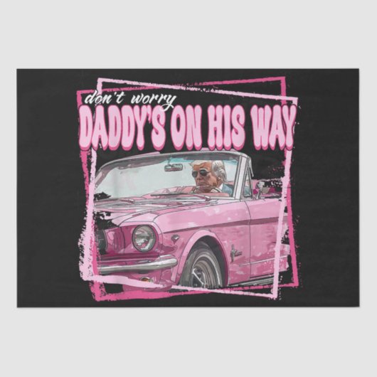 ダディおもしろいズホームトランプピンク2024テイクアメリカバ 薄葉紙 (正面)