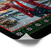 ダディおもしろいズホームトランプ醜いクリスマスセーターXm ポスター (角)
