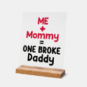 ダディおもしろいユニセックスーのワードアート子供部屋を破った アクリルサイン (傾斜)