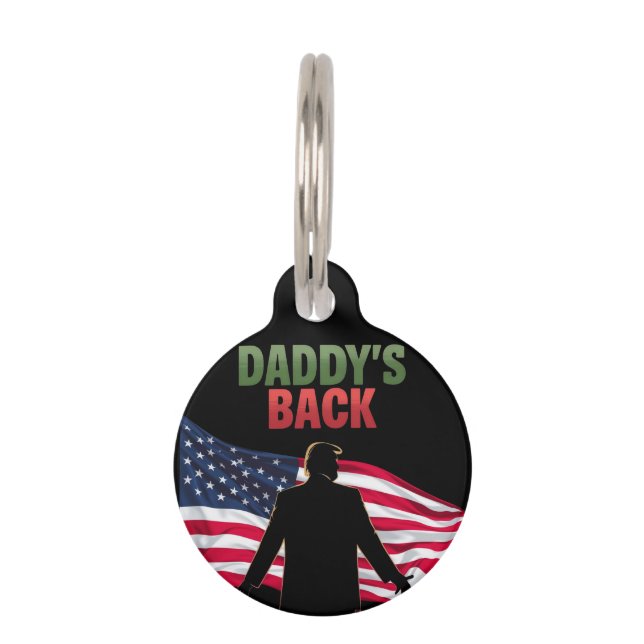 ダディのバックトランプ2024アメリカを連れて帰る ペット　ネームタグ (正面)