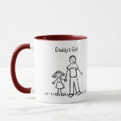 ダディの小さな女の子スケッチマカスタマイズグ() マグカップ (左)