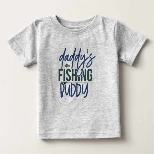 ダディの魚釣りバディ ベビーTシャツ (正面)