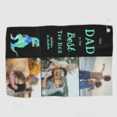 ダディは最高のティーレックスTシャツ 3枚の写真 面白い ゴルフタオル (横)