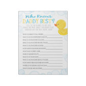 ダディを知っているゴム最高のダックベビーゲームパック ノートパッド (回転)