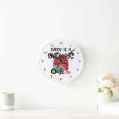 ダディイザファーマーT ラウンド壁時計 (ホーム)