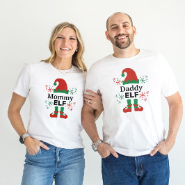 ダディエルフ メンズ ホワイト クリスマス Tシャツ