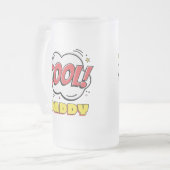 ダディクールアポップ・アートのートスタイル父の日 フロストグラスビールジョッキ (正面左)