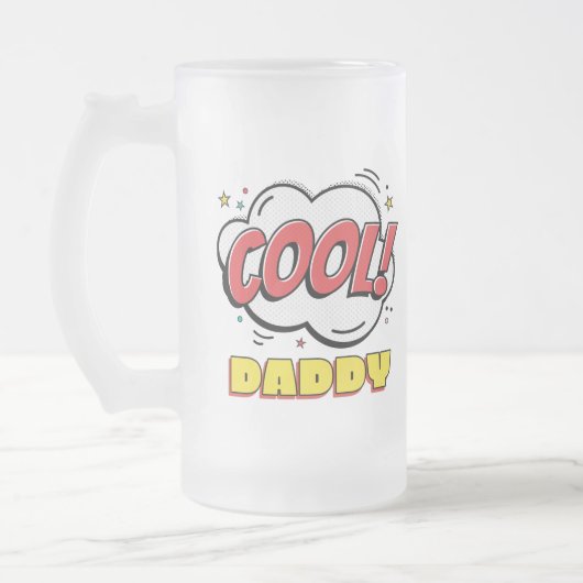 ダディクールアポップ・アートのートスタイル父の日 フロストグラスビールジョッキ (左)