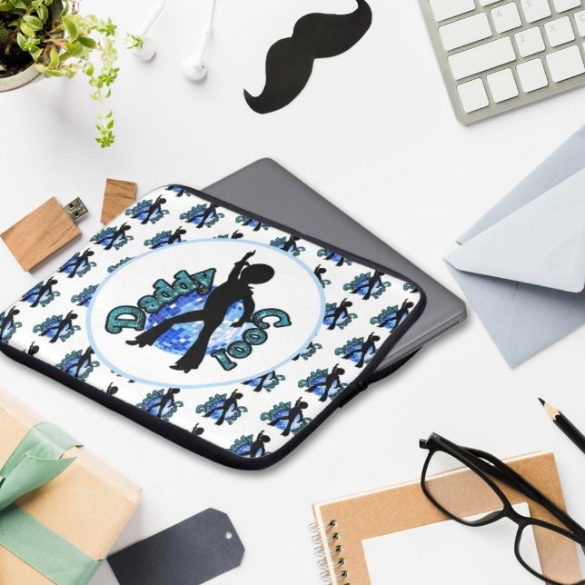 ダディクールディスコダンスファーザーズデイラップトップスリーブ ラップトップスリーブ (クリエイターアップロード済み)