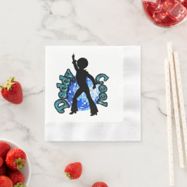 ダディクールディスコダンスファーザーデイナプキンス 縁ありカクテルナプキン