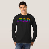 ダディゲイプライド月Lgbtq父親の日レインボーFl Tシャツ (正面フル)