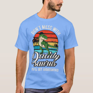 ダディサウルスレックス恐竜パパTレックス父の日 Tシャツ
