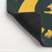 ダディサウルス恐竜の父パパブラックイエロー マウスパッド (コーナー)