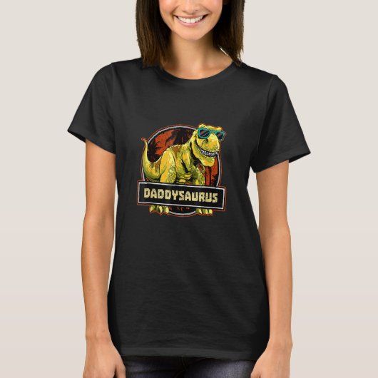 ダディサウルス父の日レックス恐竜ダディサウルス Tシャツ (正面)