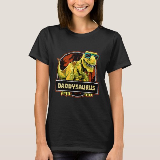 ダディサウルス父の日レックス恐竜ダディサウルス Tシャツ (正面)