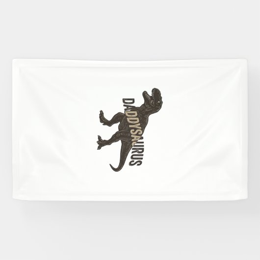 ダディサウルス 恐竜 ビンテージ 彫刻 Tシャツ デザイン 横断幕 (横)