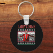 ダディスホームおもしろいトランプ醜いクリスマスセーターXma キーホルダー (正面)