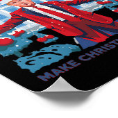 ダディスホームおもしろいトランプ醜いクリスマスセーターXma ポスター (角)