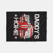 ダディスホームトランプクリスマス2024トランプおもしろいテイクアメリ フリースブランケット (正面(横))