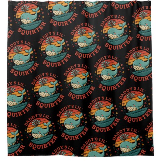 ダディスリトルクジラ シャワーカーテン (正面)