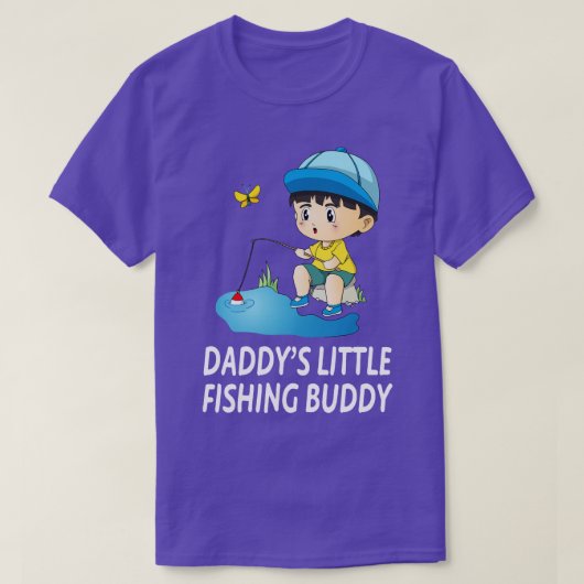 ダディズリトル魚釣りバディかわいい少年 Tシャツ (デザイン正面)