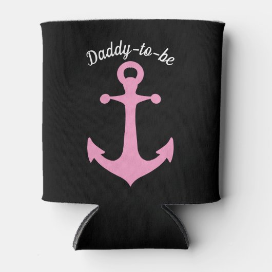 ダディトゥーベピンクいかりカスタム文字 缶クーラー (正面)