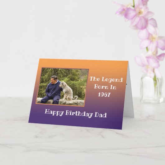 ダディハッピーバースデーアニーイヤー写真テンプレートキッズ カード (蘭)