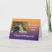 ダディハッピーバースデーアニーイヤー写真テンプレートキッズ カード (正面)