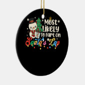 ダディバグおもしろいラディバグ恋人かわいいパパ父親日 セラミックオーナメント (右)