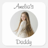 ダディパーソナライズされたギフト – カスタム顔- スクエアシール (正面)
