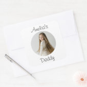 ダディパーソナライズされたギフト – カスタム顔- スクエアシール (封筒)