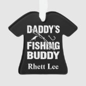 ダディパーソナライズされたズ魚釣りバディ オーナメント (正面)
