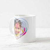 ダディパーソナライズされたズ・リトル・エンジェル写真 コーヒーマグカップ (正面左)