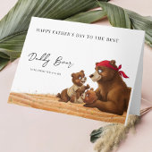 ダディパーソナライズされたーベア父のデイカード カード