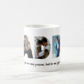 ダディパーソナライズされたー5フォトコラージュ父の日 コーヒーマグカップ (中央)