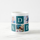 ダディミニマルカラーブロックフォトコラージブルー コーヒーマグカップ (中央)