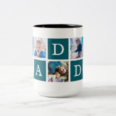 ダディミニマルカラーブロックフォトコラージブルー ツートーンマグカップ (中央)