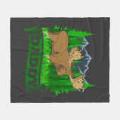 ダディムース狩りパパ フリースブランケット (正面(横))