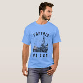 ダディモダンファーザーキャプテンパパブラック Tシャツ (正面フル)