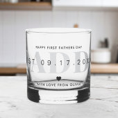 ダディモダンミニマル最初父親の日 ウイスキーグラス