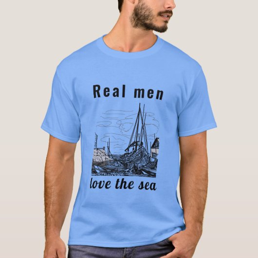 ダディモダンーファーザーラブシーブルーブラックTシャツ Tシャツ (正面)