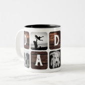 ダディモダン素朴レトロクール写真コラージュ ツートーンマグカップ (正面左)