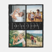 ダディモダン・ファーザーズ・デイ・フォト・コラージュ フリースブランケット (正面)