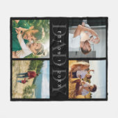 ダディモダン・ファーザーズ・デイ・フォト・コラージュ フリースブランケット (正面(横))