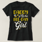 ダディーオブザビーデイガールファミリーマッチング誕生日 Tシャツ (デザイン正面)