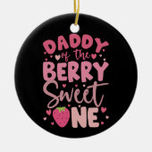 ダディーオブザベリースイートワンストロベリー誕生日 セラミックオーナメント (正面)